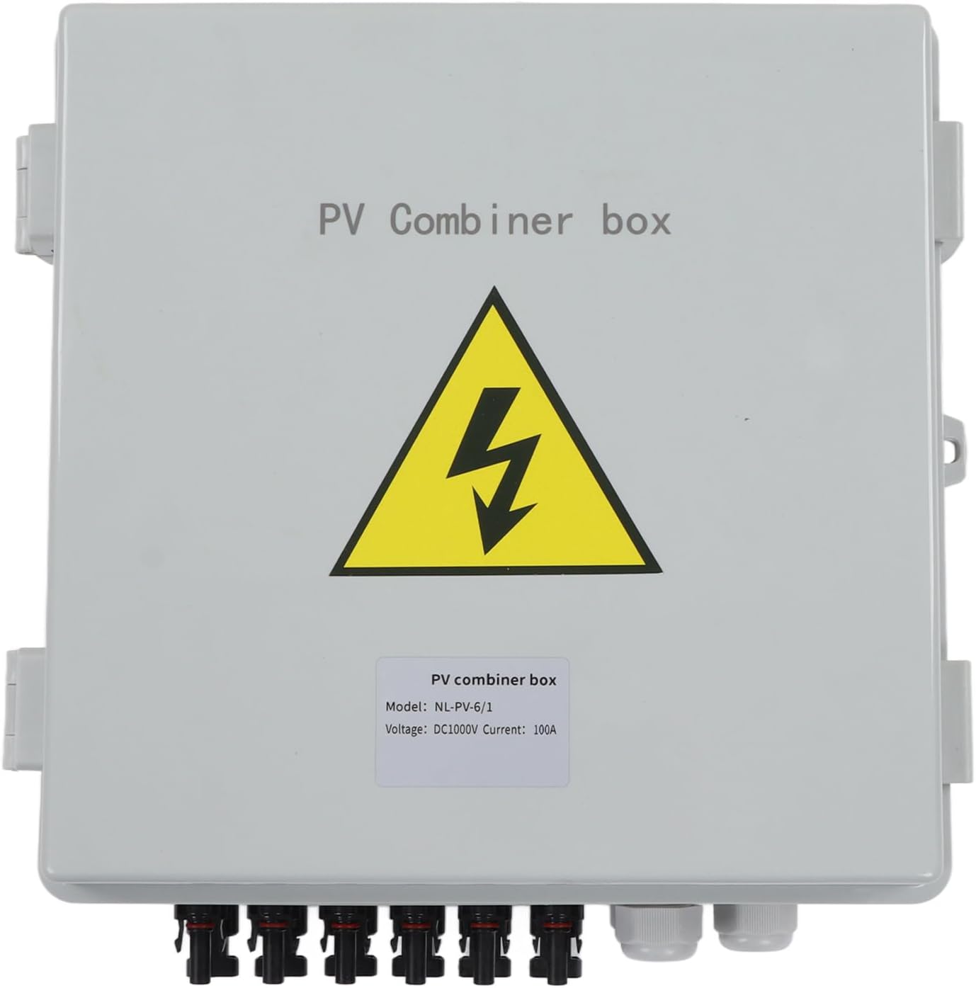 Solar Combiner Box,Combiner Box,Solar PV Combiner Box 6 Strings Ip67 with 15a 40ka Arrester Dc1000v Suitable for Outdoor Installation