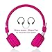 Produktbild Termichy Kopfhörer Kinder für Jungen und Mädchen, Faltbarer Leicht On-Ear HiFi Stereo kopfhoerer Mit Abnehmbarem Audio Kabel und Share Port (Rose)