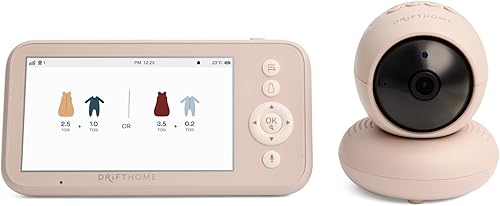 ergoPouch Monitor de bebé Drift Home y guía inteligente TOG - Monitor sin Wi-Fi con seguimiento del sueño, luz nocturna y guía inteligente de