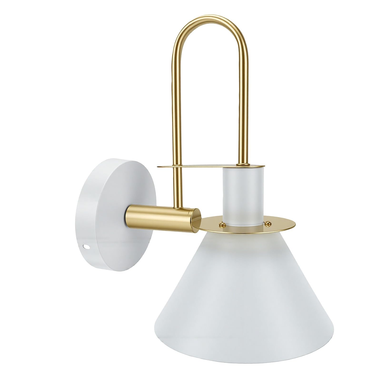 Aplique de Pared de Hierro Blanco E26 para Baño y Tocador 8