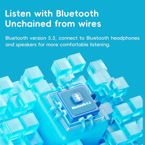 Image of SnowSky /FiiO Echo Mini HiFi Bluetooth MP3 Player, 15Hours Playback, Independent Volume Control with 3.5mm /4.4mm Headphones Outputs (Pink)