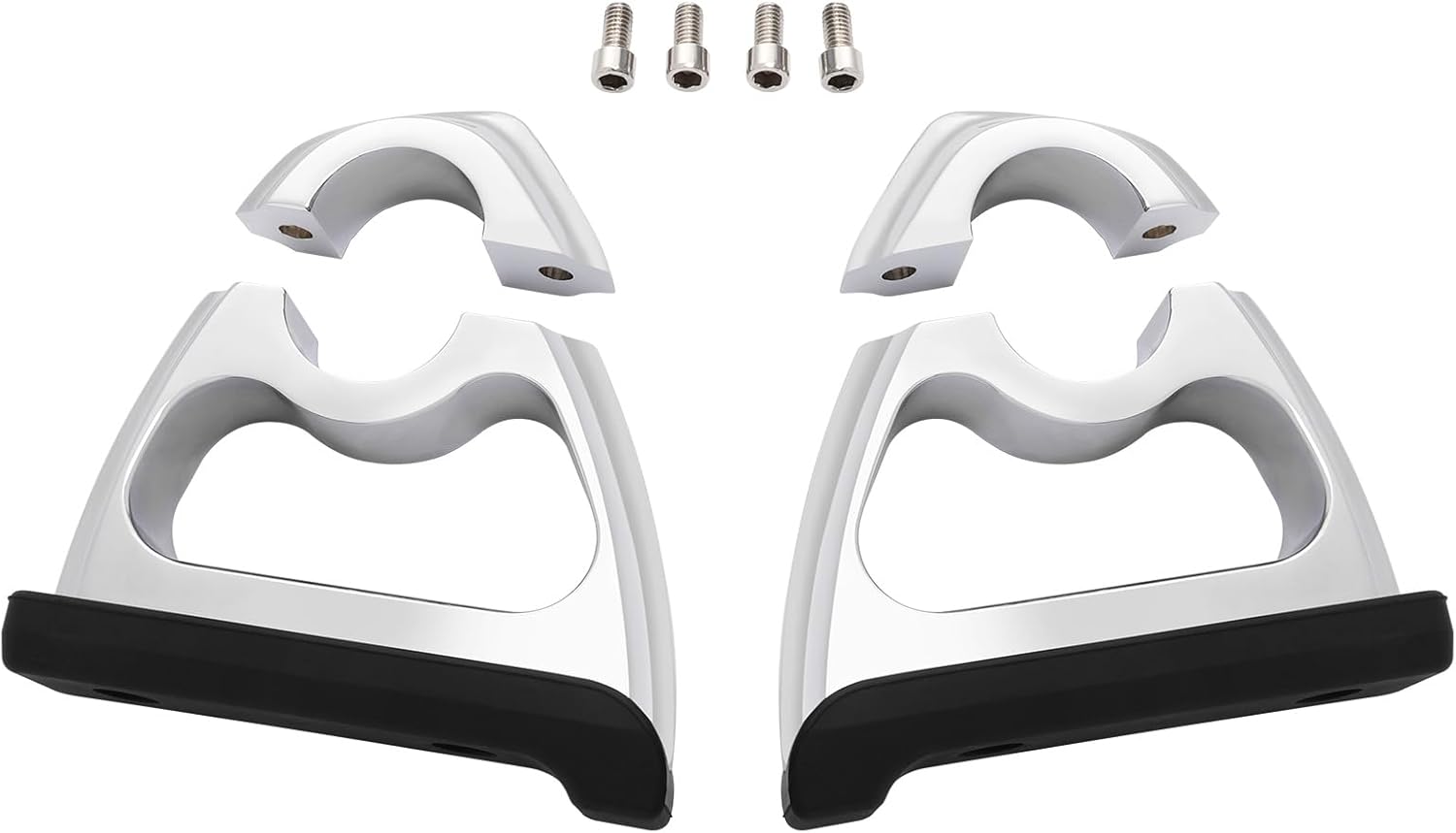 XMT-MOTO Toe Rests Foot Pegs 1 1/4" Engine Guard Fit for Harley Touring Electra Road Glide