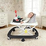  Trotteur avec ensemble de jeu-Trotteur Bebe Marche Pliable, De 6 à 18 mois- Idéal comme aide à la marche pour les premiers pas de votre enfant,Noir (67 x 72 x 92 cm)