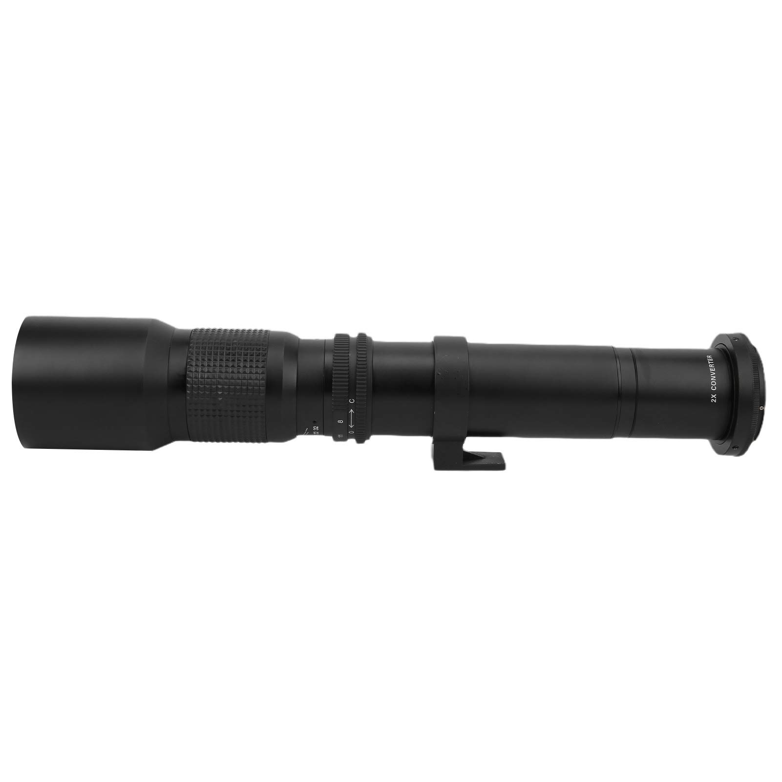Fyearfly Teleobiettivo 500 mm F8F32 con messa a fuoco manuale, ingrandimento 2x per Canon EFS, cattura dettagli distanti, soluzione fotografica conveniente, nero
