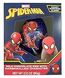 Marvel Spiderman Milk Chocolate Easter Egg with Marshmallow Candy Character, 2.12 Ounce