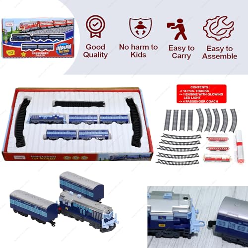 Image of Amisha Gift Gallery Battery Operated Kids Train Set with Track Toy for Kids (Big Passenger)