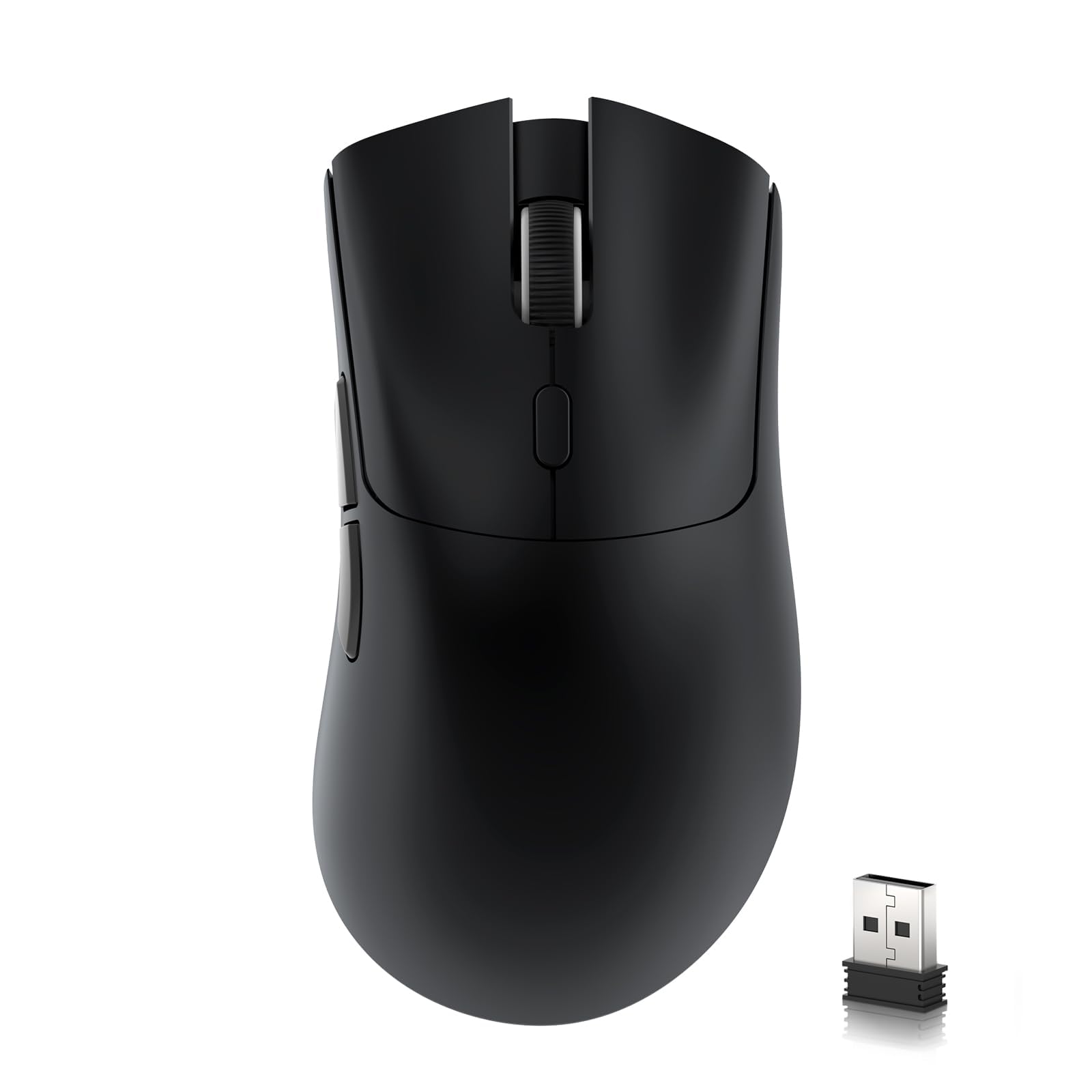 R1 Wireless Gaming Mouse,Tri-Mode Connection (2.4G/Wired/BT5.2),55g Lightweight,18K DPI Optical Sensor,HUYU 20 Million Key Life,Ergonomic Design,for PC/Laptop/Win/Mac(Black)
