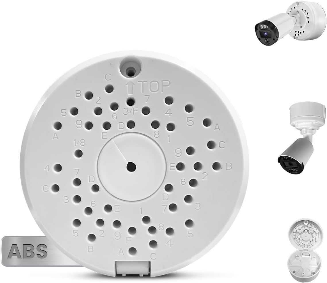 ABS Universal Security Camera Junction Box, IP54 Waterproof Mounting Bracket for Bullet CCTV Cameras, Hide Cable Junction Boxes