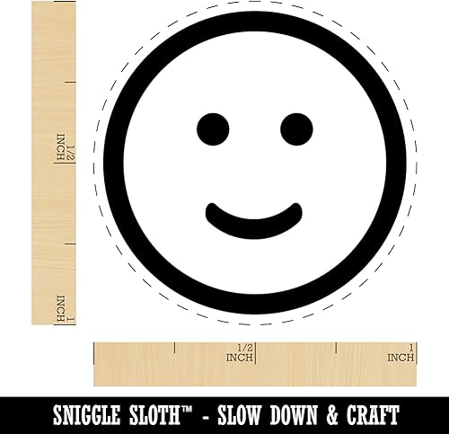 Miniatura 2 de Happy Face Smile Good Job - Sello de goma autoentintado para sellar tinta, planificadores de manualidades, 1 pulgada mediana, tinta morada