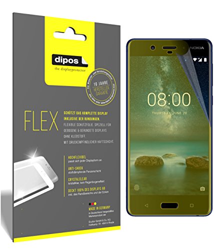 dipos I 3X Protector de Pantalla Compatible con Nokia 8 - Cobertura 100% Compatible con Pantalla - láminas Protectoras