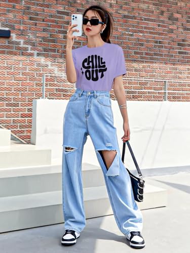 Image of THE DRY STATE Women Cotton Half Sleeve Round Neck Tshirt