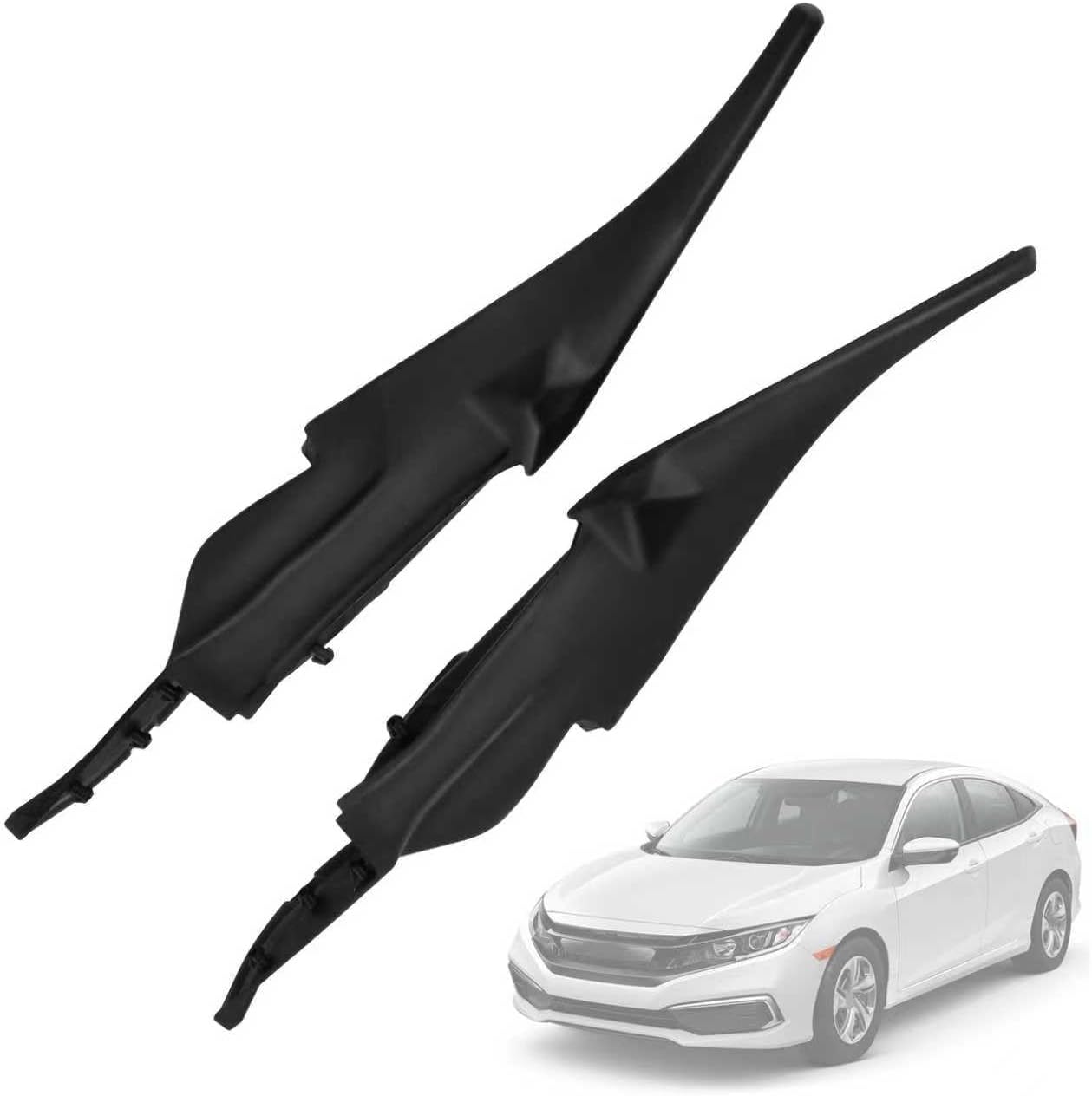 COOL STAR 1 Pair Front Windshield Wiper Side Cowl Extension Trim Cover Compatible with Honda Civic 2016-2021 Driver and Passenger Side Replace 74220-TEA-T00 74270-TEA-T00