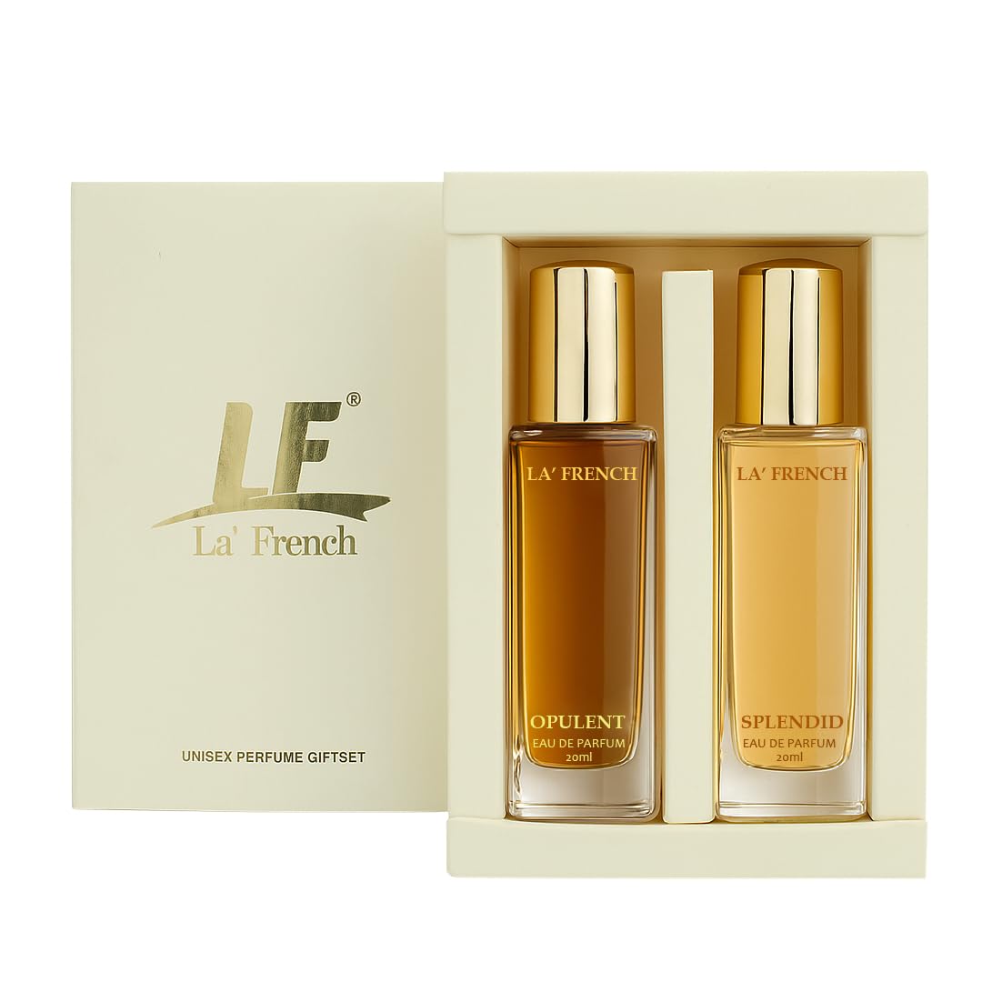 La French Unisex Perfume Gift Set Opulent & Splendid | Long Lasting Eau De Parfum | Perfume for Men & Women | Premium Travel Size Perfumes | Set 2x20ml | Fragrance Set-picture-34
