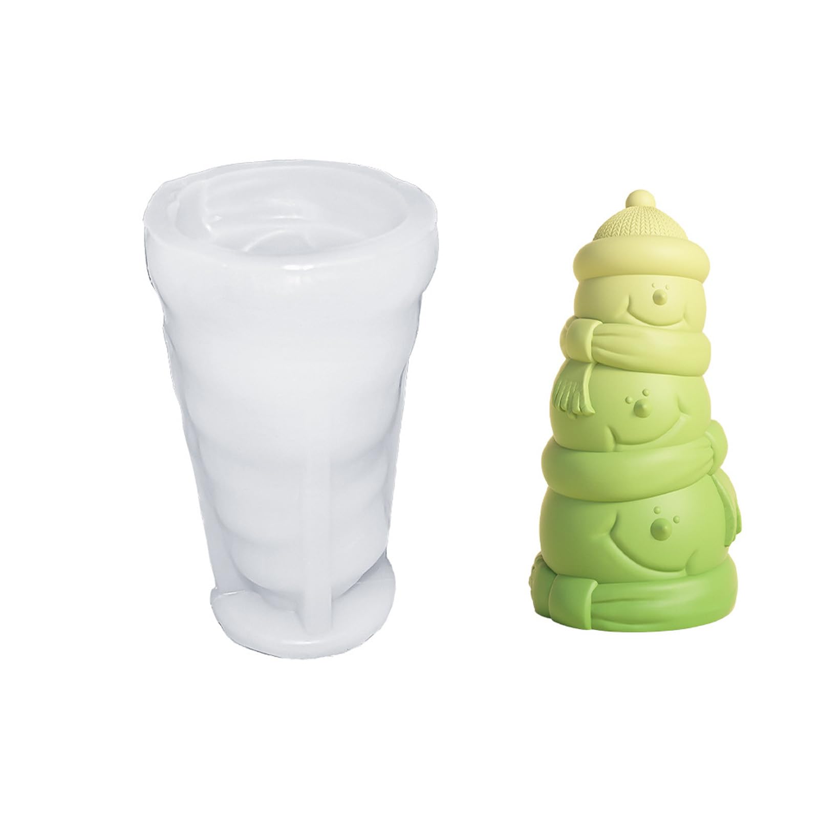 Oxxggkao Three Snowman Molds Christmas Silicone Molds Food Grade Silicones For Soap Holiday Party Decoration Holiday Party Decoration Molds