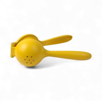 Deconox Paslanmaz Çelik Statik Boyalı Limon ve Narenciye Sıkacağı | Ergonomik ve Dayanıklı | 24cm (SARI)