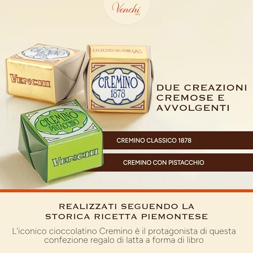 Venchi - Mini Libro In Latta Firenze Con Cioccolatini Cremini Assortiti, Con Cioccolatini Perla Assortiti, 172 G - Senza Glutine - 2