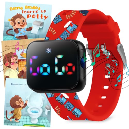 Image of Potty Training Watch for Kids V2 – A Water Resistant Potty Reminder Device for Boys & Girls to Train Your Toddler with Fun/Musical & Vibration Interval Reminder with Potty Training eBook (Train)