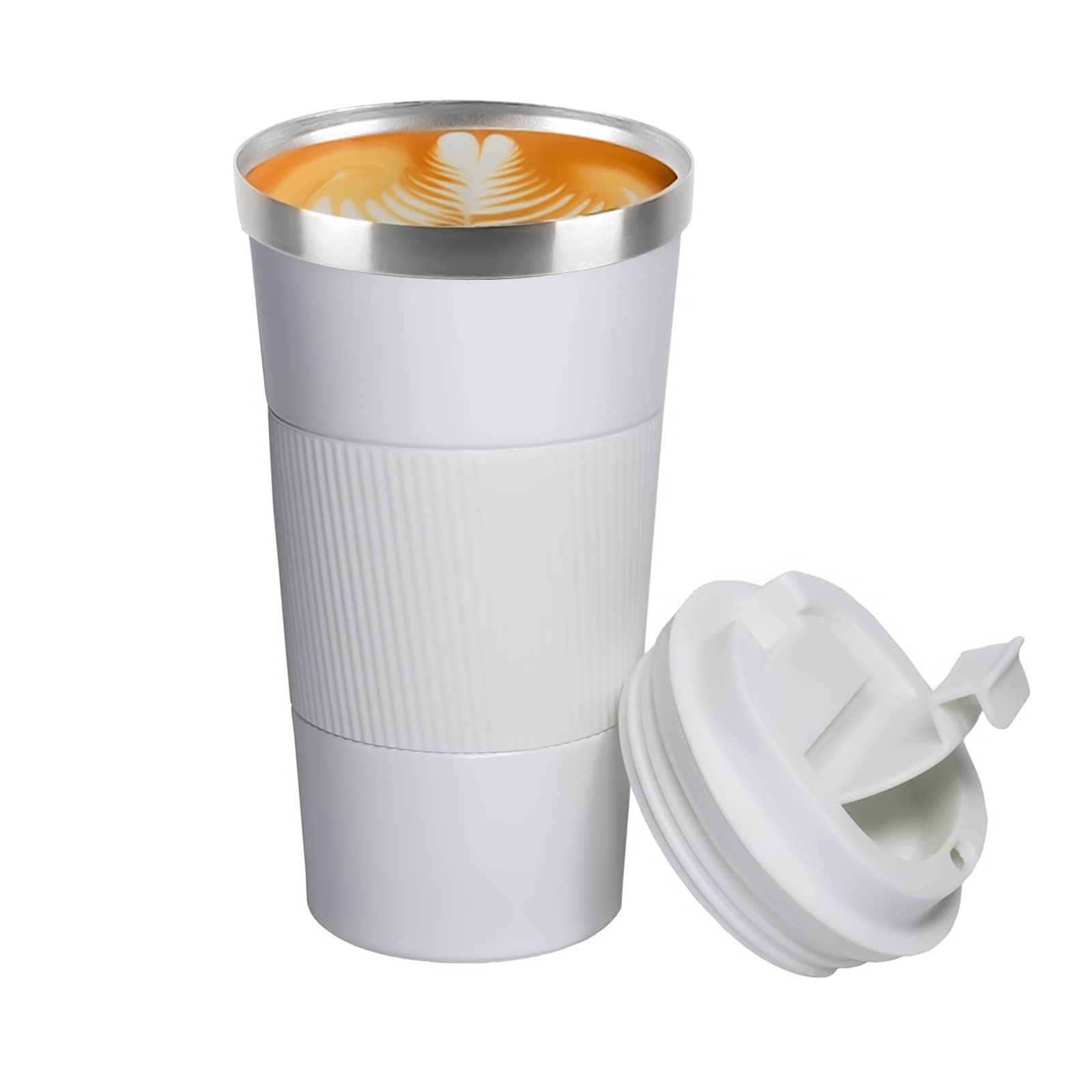 Driac Coffee Mug, 0.5L Stainless Steel Tumbler Cup With Lid Double Walled Vacuum Cup Coffee Mugs For Ice Drink Hot Beverage