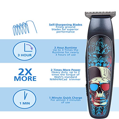 Professional T-outliner Beard Trimmer Cosyonall CordlessHair Clipper Hair Edgers Hair Cutting Beard Shaver Mustache Grooming Kit for Barber Compact USB Rechargeable with 4 Guide Combs