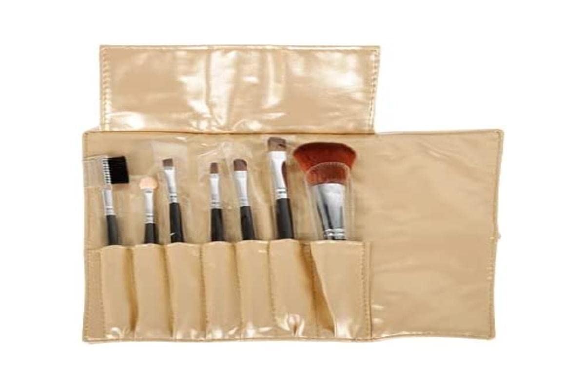 BIFULL TIKA Gold 7 Brushes Makeup Case, Single, Standard, Estándar