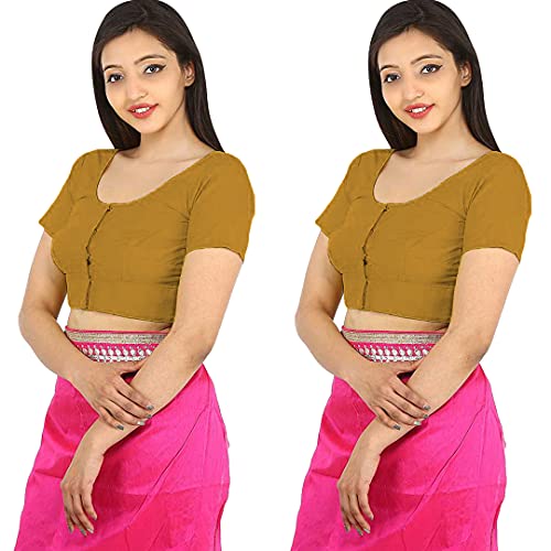 Image of Namita Women's Rubia Cotton Solid Half Sleeve Blouse