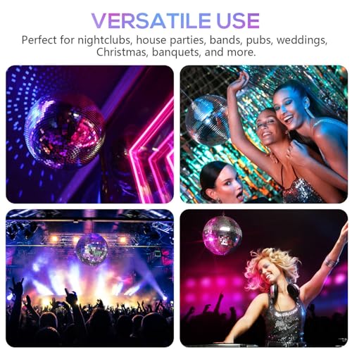 Disco espejado Hemobllo de 1 pieza con gancho, decoración reflectante para salas KTV, fiestas y eventos, ideal para bodas, Navidad y discotecas miniatura 7
