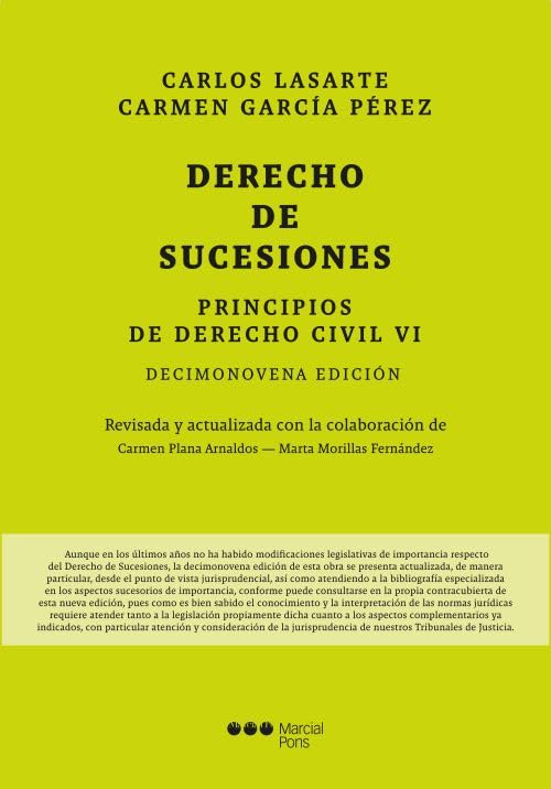 Principios de Derecho Civil. Tomo VI. Sucesiones. 19.ª ed. (Manuales universitarios)
