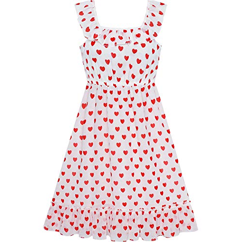 Sunny Fashion Girls Dress Chiffon Suspender Yellow Floral Ruffle Sleeveless