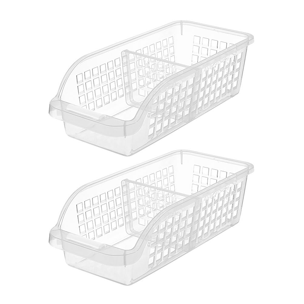 Cabilock Contenedores De Refrigerador 2 Unidades Cajas Transparentes Para Almacenaje De Frutas Y Verduras Organizador Cocina Reutilizable 12.00X5.31X3.54 Pulgadas