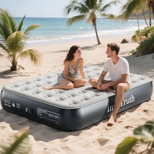 InnoTruth Queen Air Mattress with Built-in Pump, 13" Raised