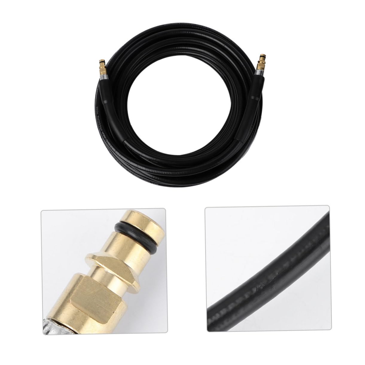 BESTonZON Tuyau en Caoutchouc Résistant au Pliage pour Nettoyeur Haute Pression 15m Couleur Aléatoire à Raccord Femelle pour Nettoyage de Voiture et Machine à Laver