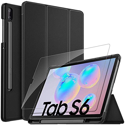 Helix Magnetic Folio Leather Tab Flip Cover + 1 Tempered Glass for Samsung Galaxy Tab S6 T860 / SM-T865 10.5" (B084GTQMNN) Amazon Price History, Amazon Price Tracker