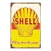 PEI's Retro Vintage Tin Metal Sign, Shell Motor Oil Gasoline, Wall Decor for Home Garage Bar Man Cave, 8x12/20x30cm