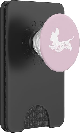 Retro Floral Dachshund silhouette Doxie Dog Lover woman PopSockets PopWallet for MagSafe