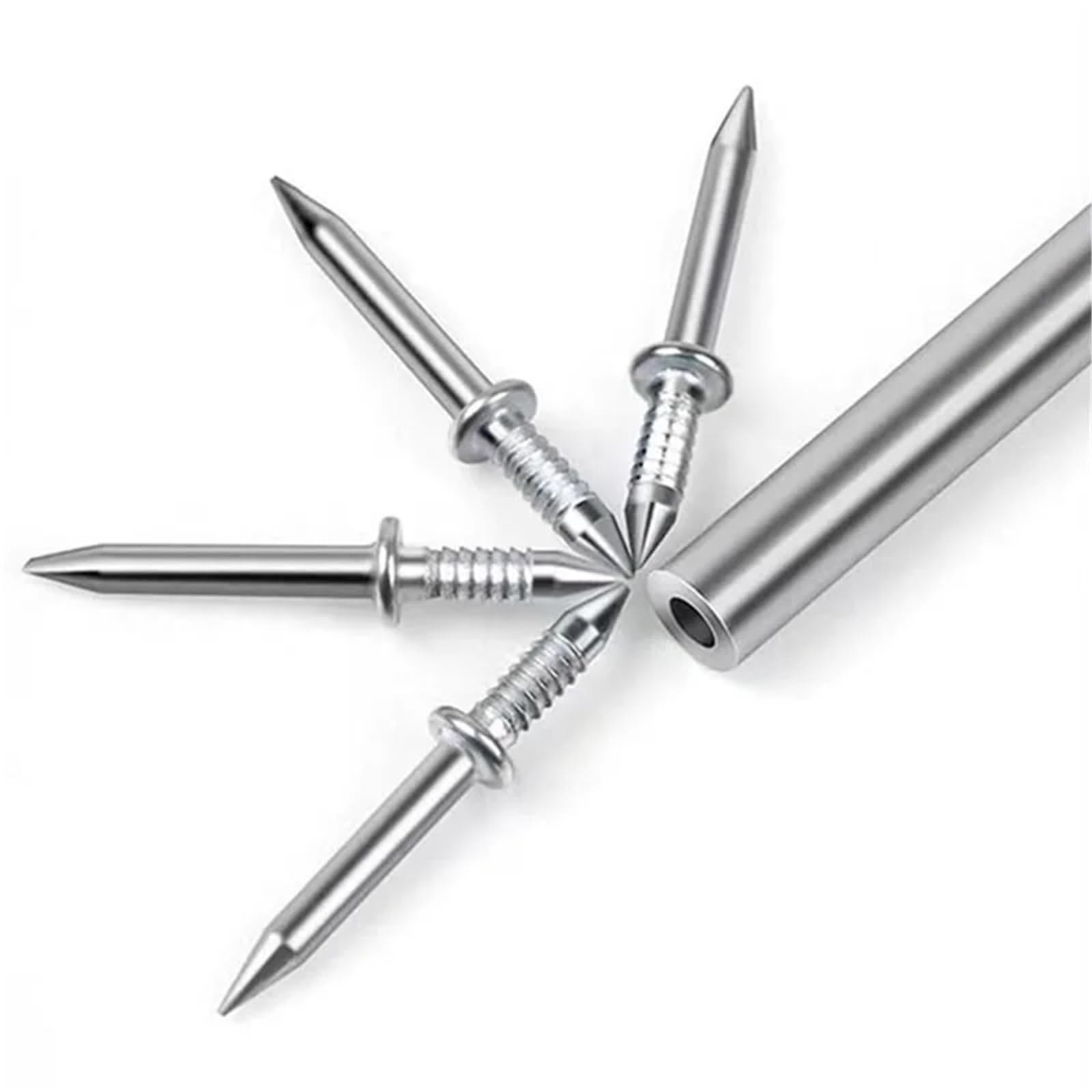 Yangshe 700Pcs Double-Head Skirting Nails No Trace 500/700/900Pcs Sheep Horn Single Angle Silver