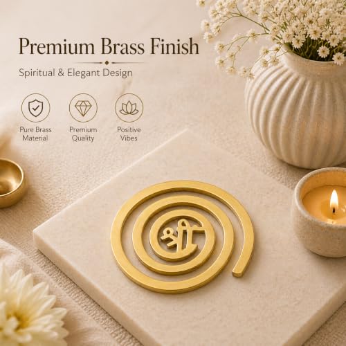 Image of Vastu Helix Brass (Shree) | Helix Earth (North-West) | Main Door Entrance & Toilet Dosh Correction | Vastu Dosh Nivaran Remedies (4-inch) | Pack of 3