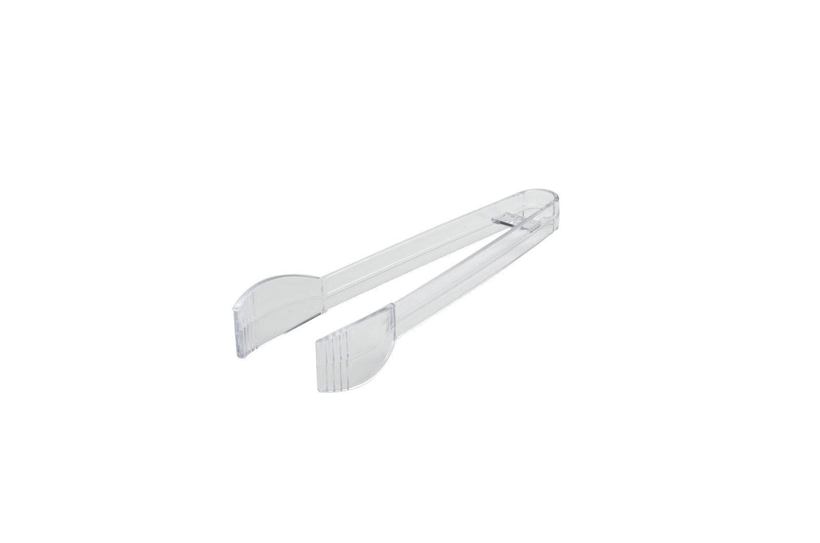 Fineline Settings Platter Pleasers Clear 7" Tongs 48 Pieces