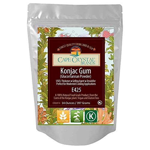 Premium Konjac Gum Glucomannan Powder | Thickening Agent - (K) Kosher ( 2 Oz)