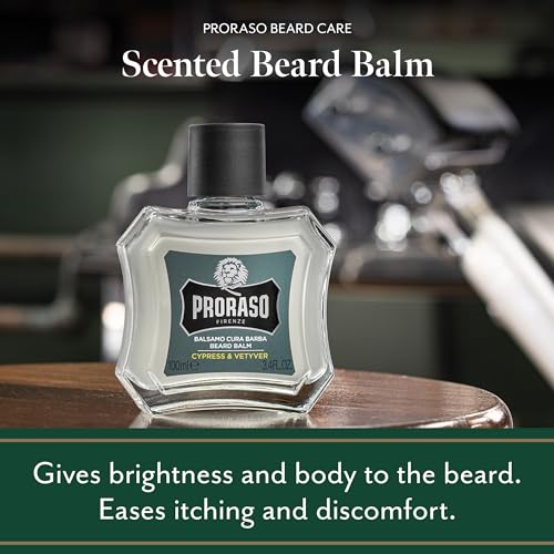 Proraso Beard Balm, Cypress & Vetyver, 100ml, Fresh Scented Beard Balm for Men Softens, Protects and Eases Itching and Discomfort, Made in Italy - Image 4