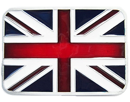 Boucle de ceinture Union Jack drapeau britannique vintage émaillé