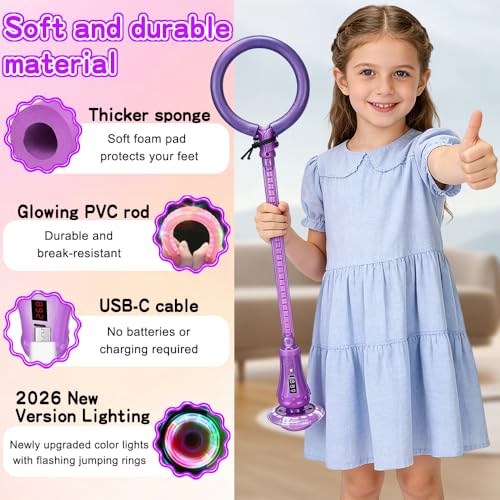 Swing Wheel mit Lichtrad, Springring Fußkreisel mit Zähler, Skip it, Fusskreisel mit Bluetooth Lautsprecher, Hüpfkreisel, Blinkender Springring Als Geschenk für Alle Altersgruppen Geeignet