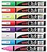 Uni Couleur Marqueurs craie liquide Pointe (1,8–2,5 mm) plume à pointe ogive pour tableau blanc Couleurs assorties Tableau Noir Menu Windows en verre Lingette humide non permanent (1 de chaque couleur – Blanc Rouge Bleu clair Violet fluorescent Jaune Fluorescent Greem Rose Fluo Orange Fluo – 8 Stylos) pwe-5 m