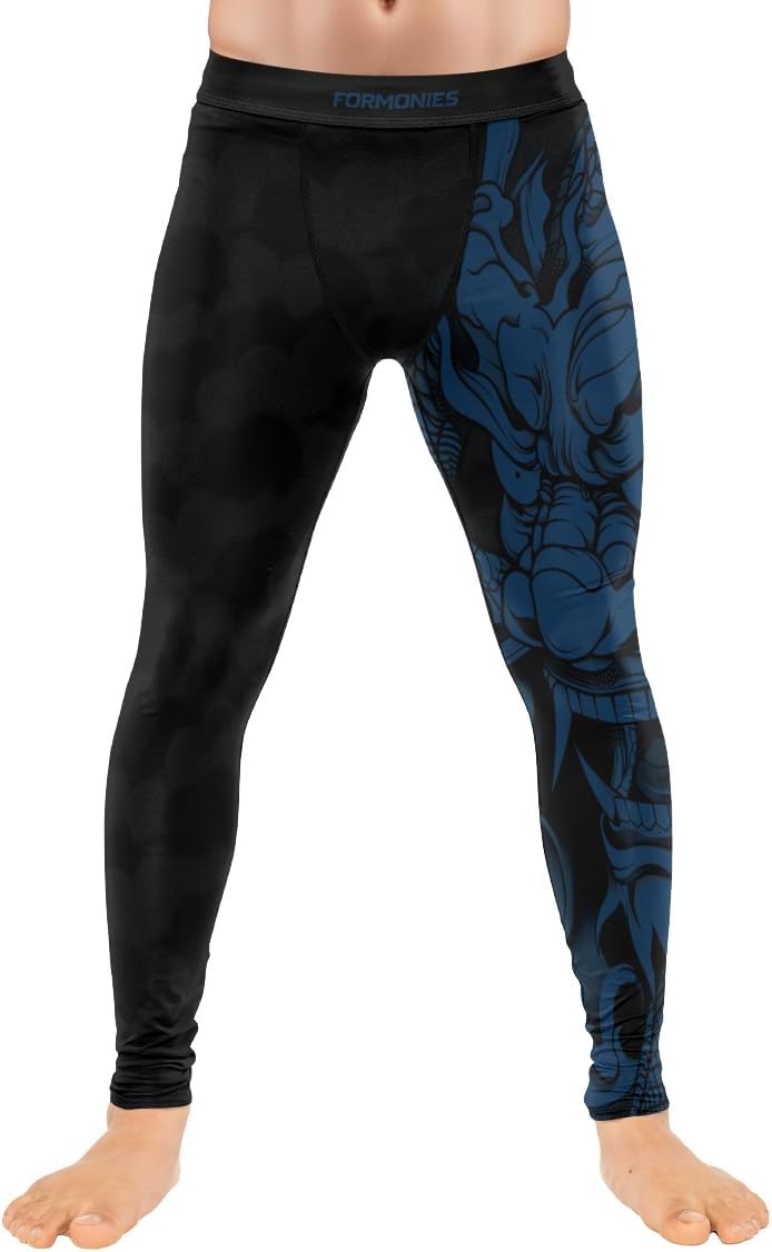 FORMONIES Samurai Men’s MMA Spats – Compression Grappling Pants for BJJ No-Gi Jiu Jitsu & Combat Training