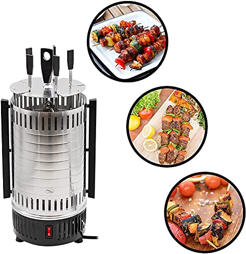 DRULINE Elektro Grill BBQ Tischgrill Hähnchen Gyros Döner Schaschlikgrill Schaschlikspieße Elektrischer, Vertikalgrill… – Bild 3