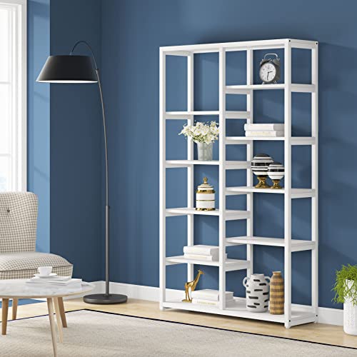 Tribesigns Bookshelf Bookcase, White 10-Open Shelf Etagere Bookcase, Simple Book Shelves Display Shelf Storage Organizer For Living Room Home Office (White) #TOP3