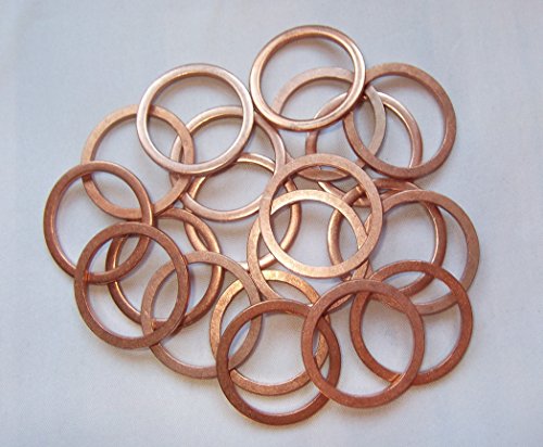 100 Stück Kupferringe/Dichtringe/Dichtung Kupfer 22x29x1,5 mm Din 7603 Form A