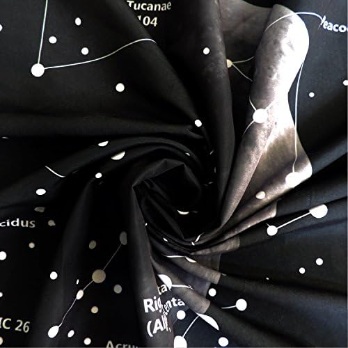 Alishomtll Starry Sky Wall Hanging Moon Black Tapestry Night Sky Wall Cloth Constellations Psychedelic Tapestry 130 x 150 cm