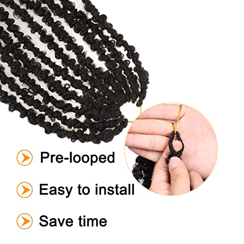 ZRQ Butterfly Locs 76,6 cm envelhecido Faux Locs Tranças de crochê cabelo pré-enrolado pontos de cro