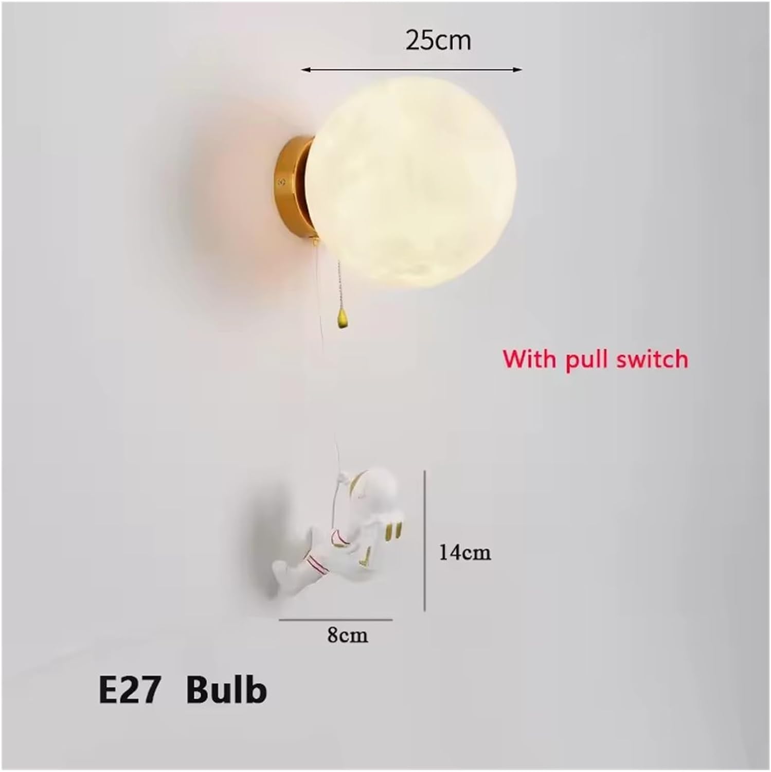 Space Astronaut Wall Lamps Lampshade Imitate The Moon Bedroom Children Lights Modern Creatiive Decor Lustres,for Illumination