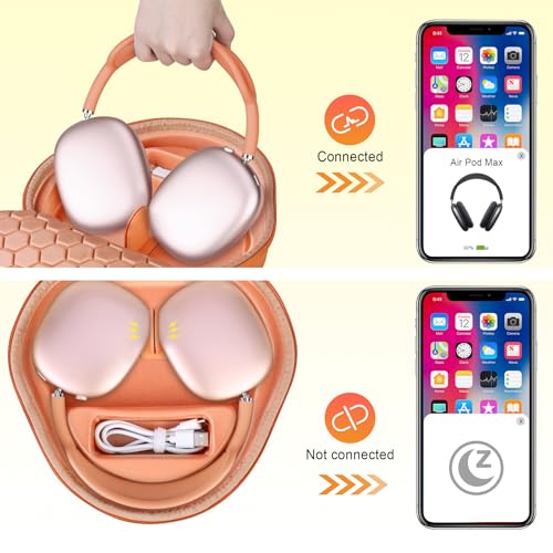 Boîtier AirPods Max Évite les Rayures et Active la Veille - Étui Orange BOVKE